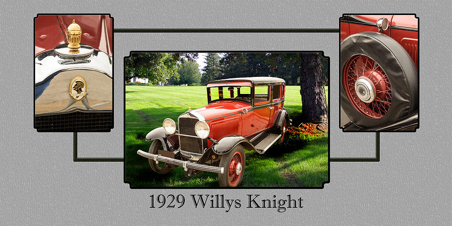 1929 Willys Knight Vintage Classic Car Automobile Photographs Fi Photograph by M K Miller