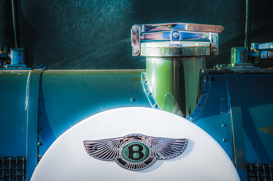 Car Photograph - 1930 Bentley Speed Six Emblem -0275c by Jill Reger