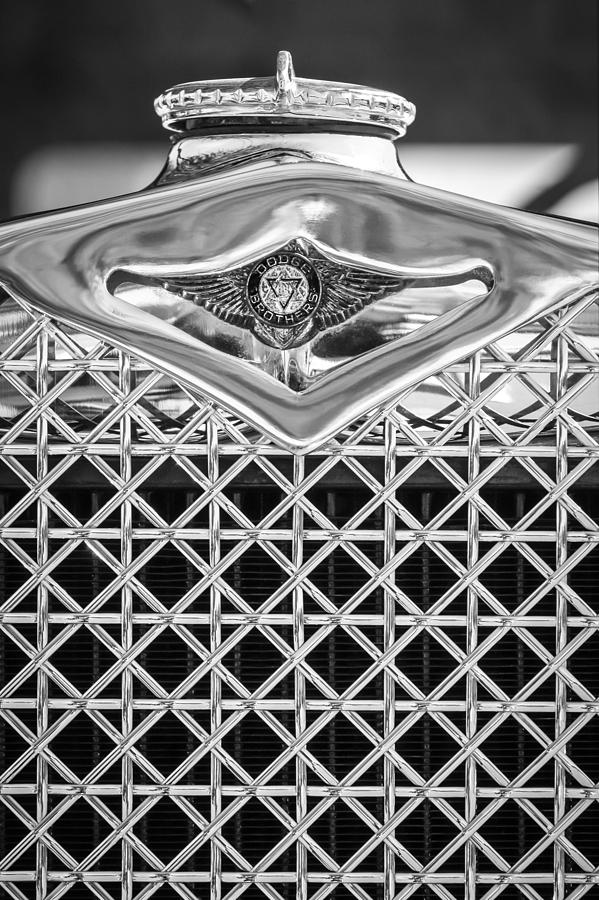 1930 Db Dodge Brothers Hood Ornament And Grille -085bw Photograph by Jill Reger