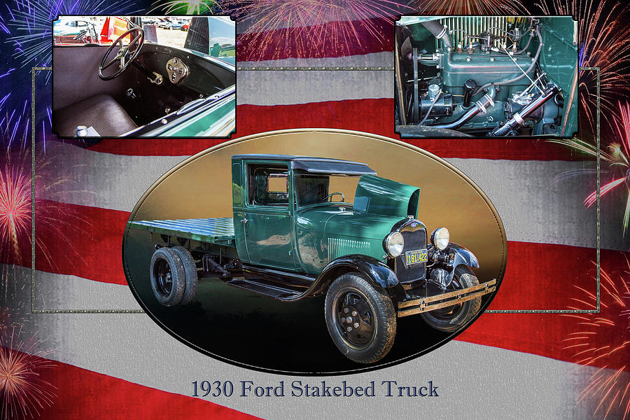 1930 Ford Stakebed Truck 5512.04 Photograph by M K Miller