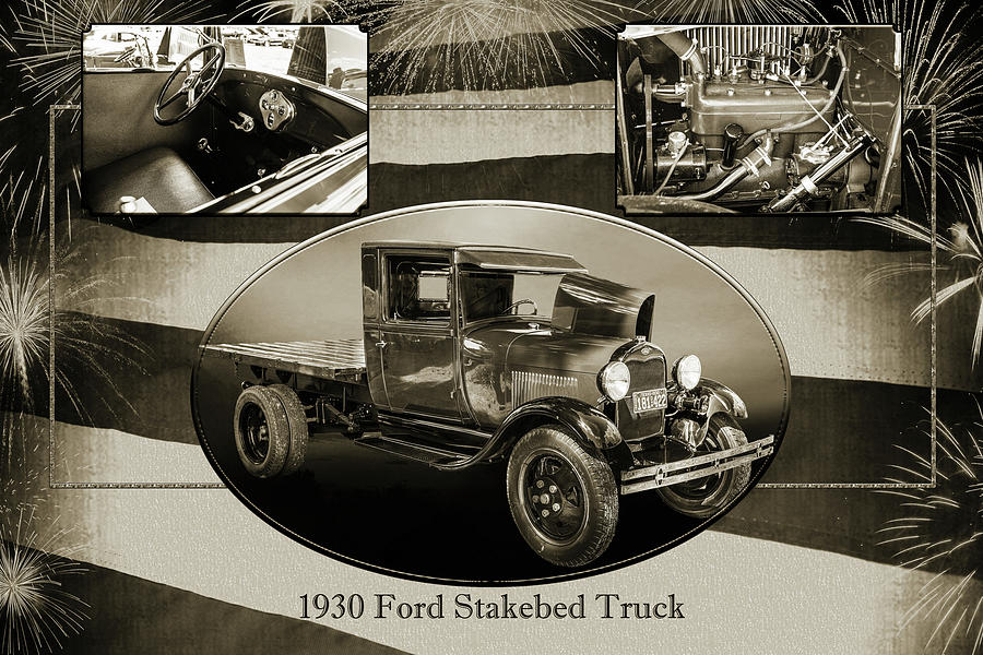 1930 Ford Stakebed Truck 5512.53 Photograph by M K Miller