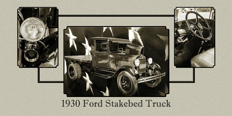 1930 Ford Stakebed Truck 5512.54 Photograph by M K Miller