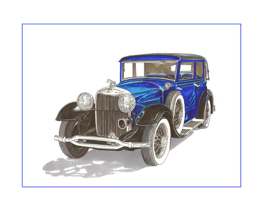 1930 Lincoln L Berline Painting by Jack Pumphrey