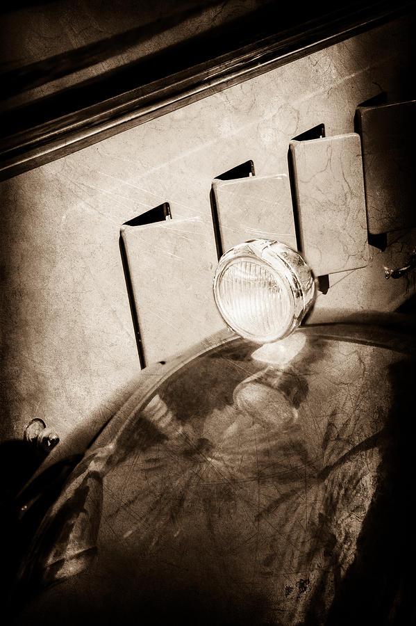 Car Photograph - 1930 Packard Fender Light -0139s by Jill Reger