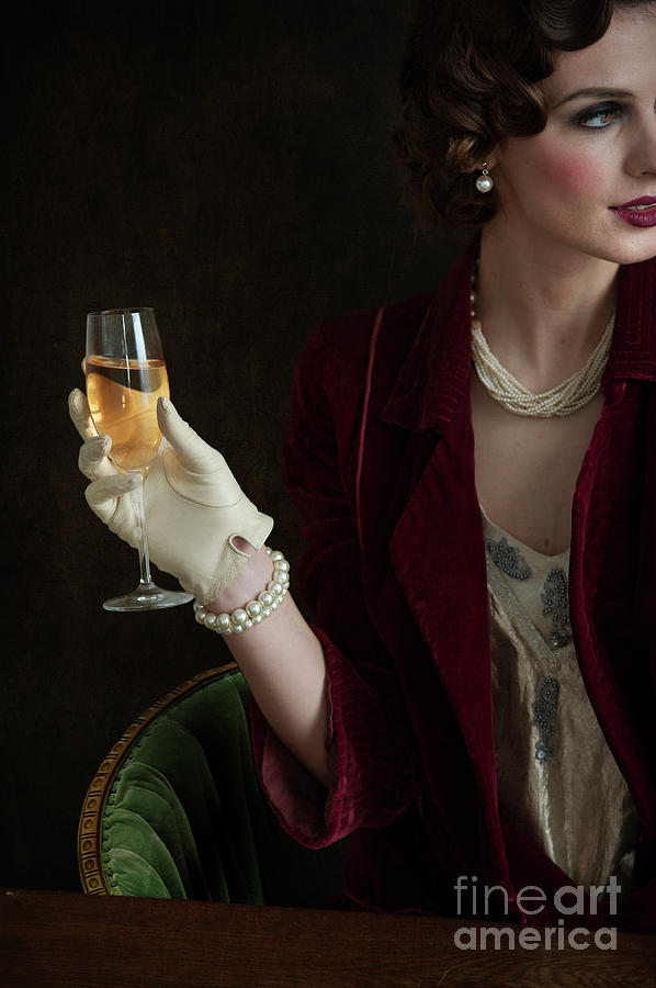 1930s Woman Drinking Champagne Photograph by Lee Avison