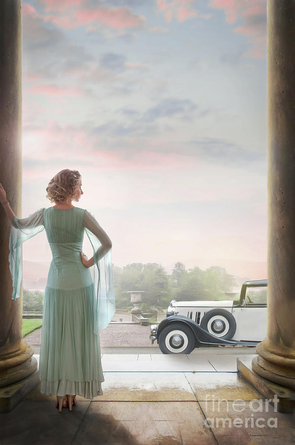 1930s Woman With A Vintage Car Photograph by Lee Avison