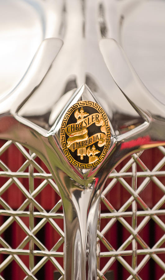 1931 Chrysler CG Imperial LeBaron Roadster Grille Emblem Photograph by Jill Reger
