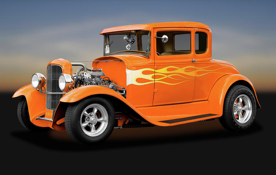 Hot Rod Photograph - 1931 Ford Model A 5 Window Coupe  -  1931fordmodela172189 by Frank J Benz