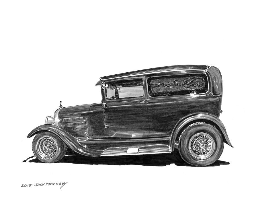 1931 Ford Panel Delivery Painting by Jack Pumphrey