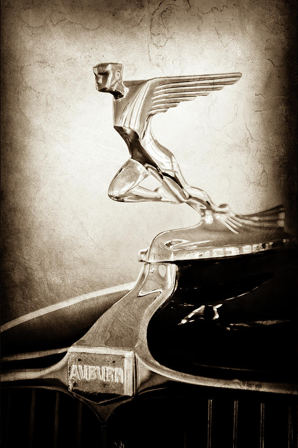 1932 Auburn 12-160 Speedster Hood Ornament - Emblem -1721s Photograph by Jill Reger