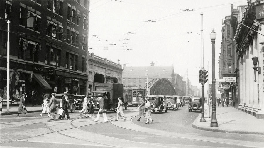 1932 Boylston Street and Mass Ave Boston Photograph by Historic Image