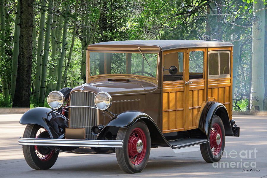 1932 Ford B 150 Station Wagon Photograph by Dave Koontz