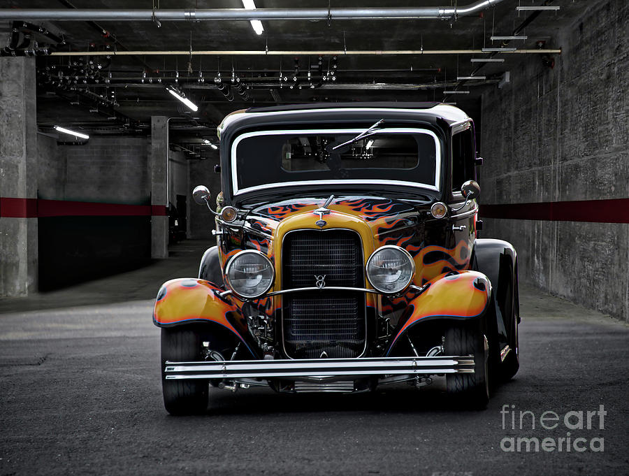 1932 Ford Coupe frontal Flames I Photograph