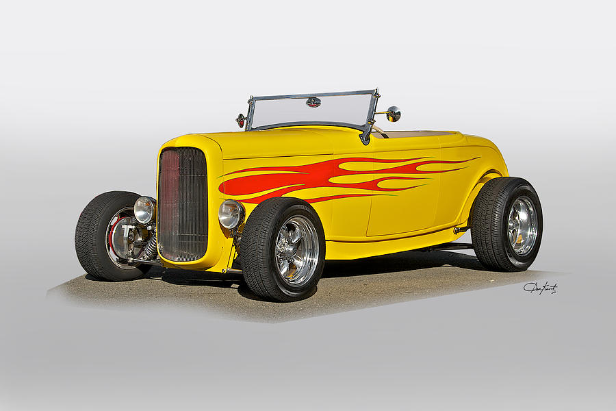 Transportation Photograph - 1932 Ford Flame Game Roadster by Dave Koontz