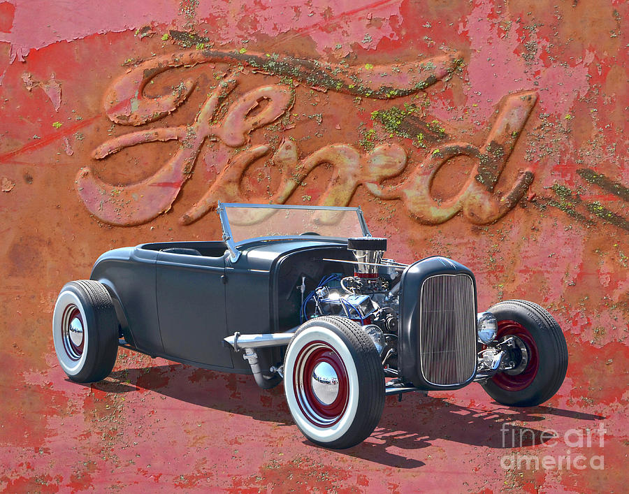 1932 Ford Hot Rod Roadster Photograph by Ron Long