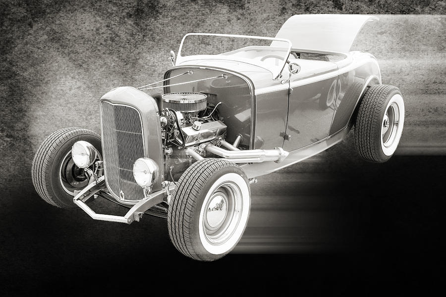 1932 Ford Roadster Sepia Posters and Prints 019.01 Photograph by M K Miller