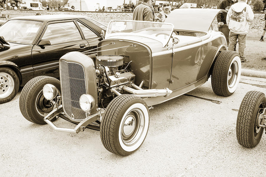 1932 Ford Roadster Sepia Posters and Prints 021.01 Photograph by M K Miller