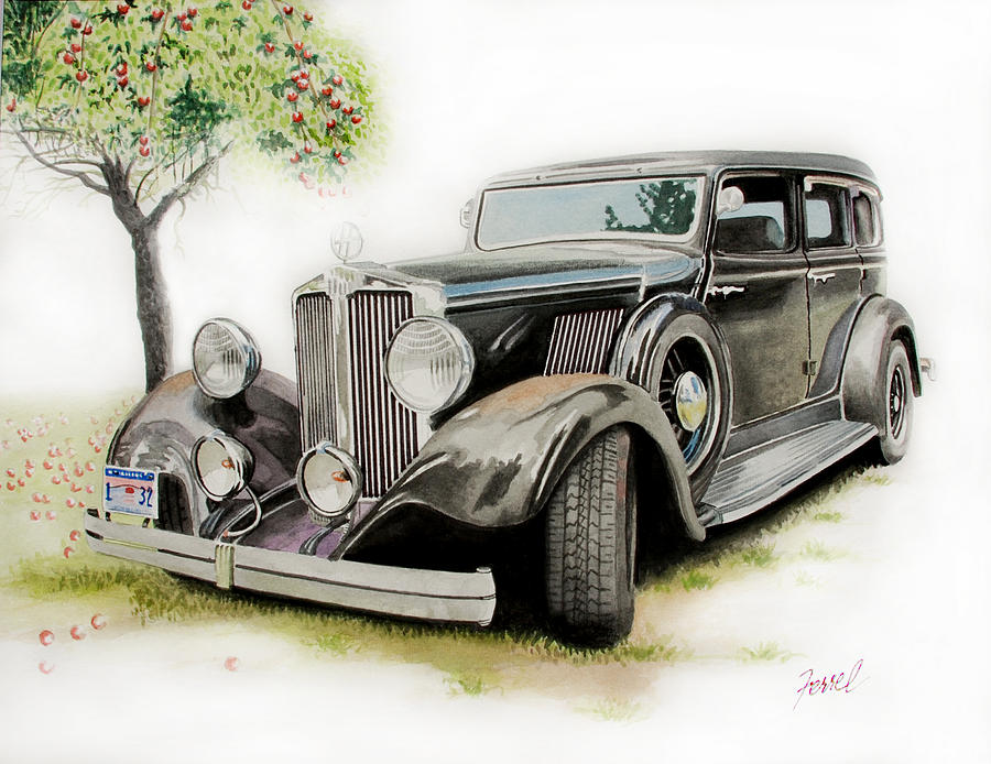 1932 Hupmobile Painting by Ferrel Cordle