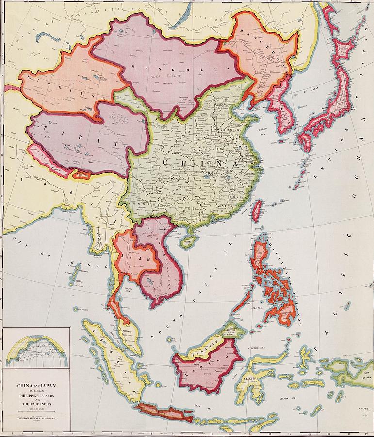 Map Photograph - 1932 Map Of East Asia, Showing Nations by Everett