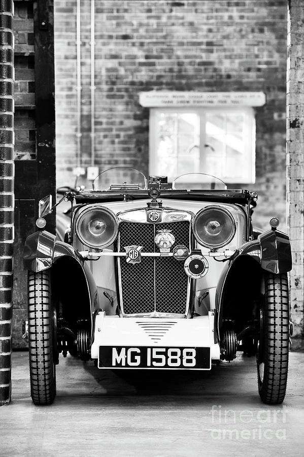 1932 MG Monochrome Photograph by Tim Gainey