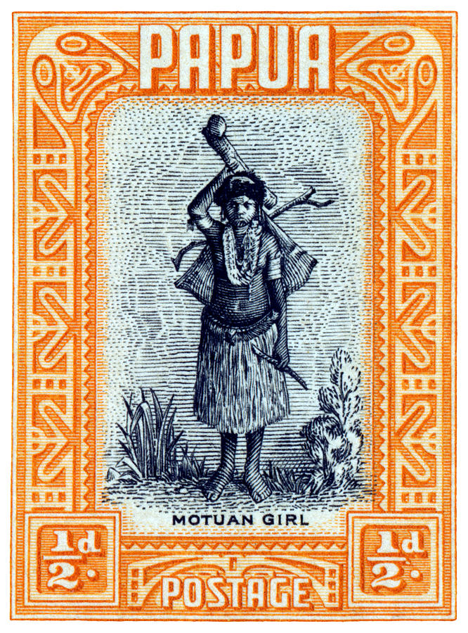 1932 Papua Motuan Stamp Painting by Historic Image