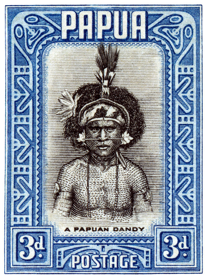 1932 Papuan Dandy Stamp Painting by Historic Image