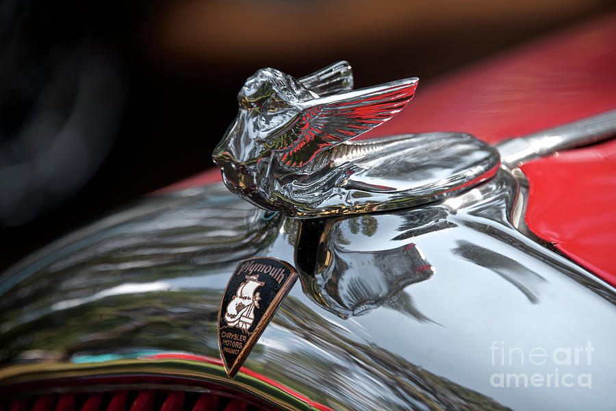 1932 Plymouth Roadster Hood Ornament Photograph by Dave Koontz