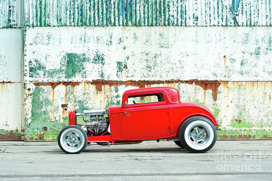 Car Photograph - 1932 Red Rod by Tim Gainey