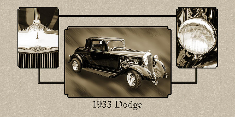 1933 Dodge Vintage Classic Car Automobile Photographs Fine Art P Photograph by M K Miller