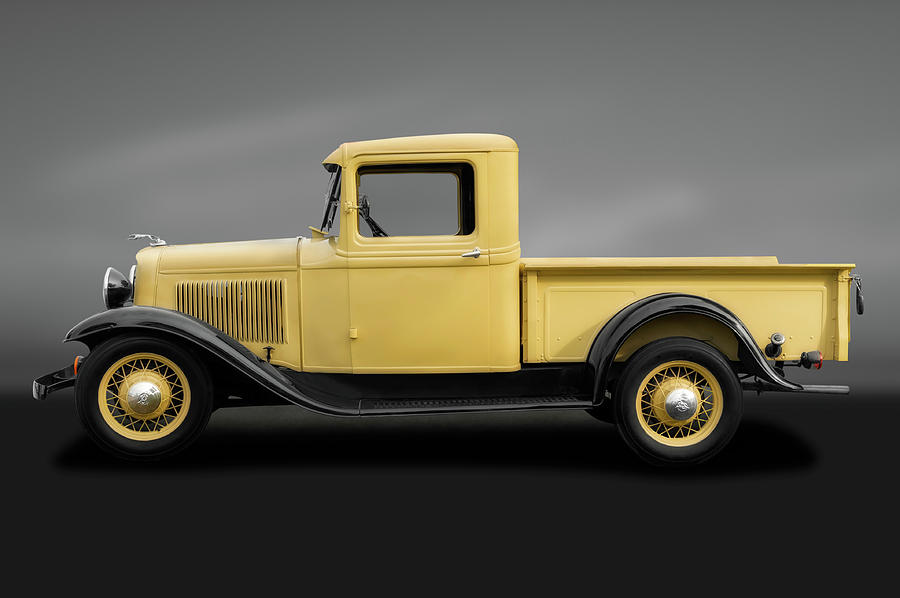 1933 Ford V8 Pickup Truck  -  1933v8fordpickupgray184347 Photograph by Frank J Benz