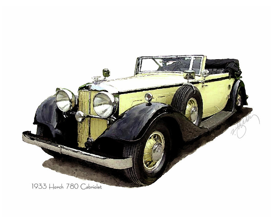 1933 Horch 780 Cabriolet Digital Art by Brenda Leedy