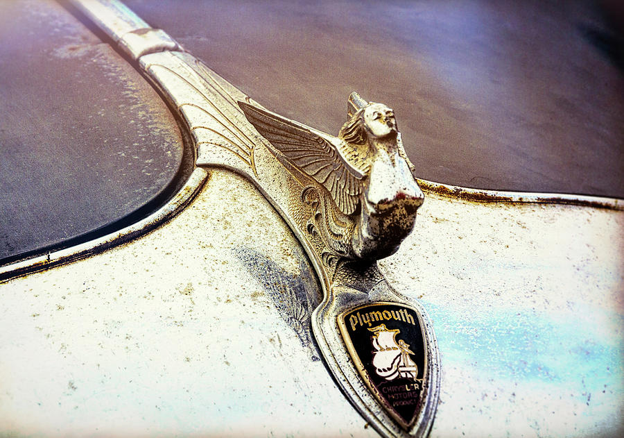 Motorcycle Digital Art - 1933 Plymouth Hood Ornament by Timothy Rohman