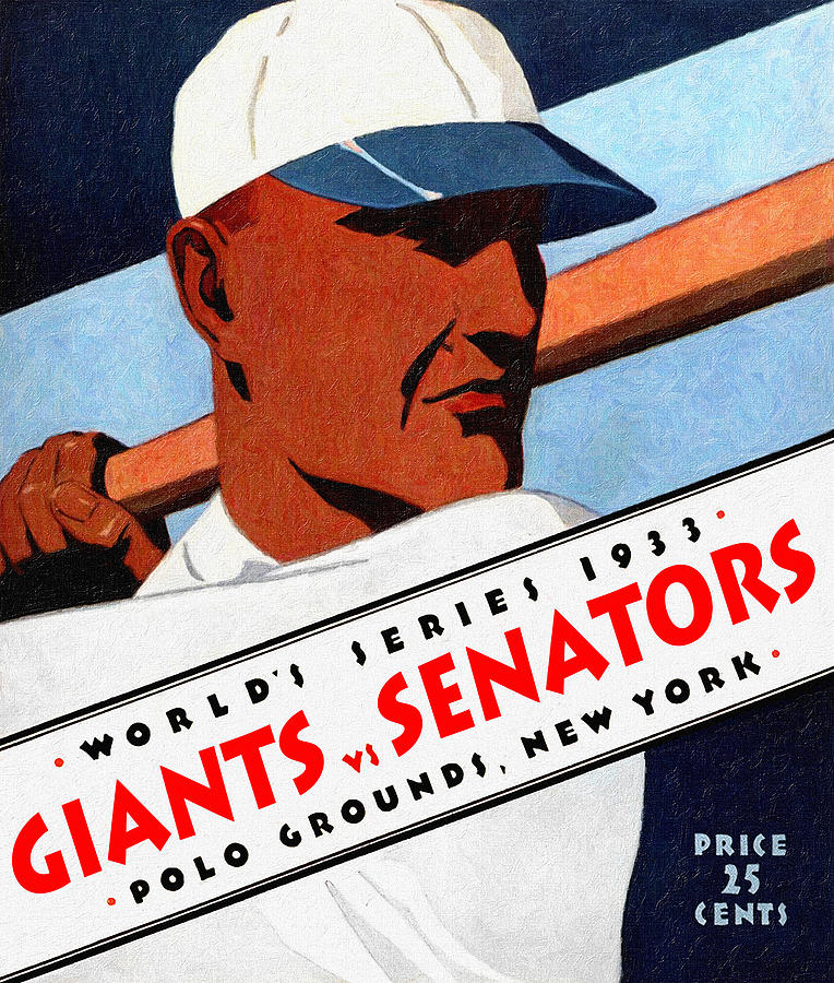 1933 World Series Giants Versus Senators Painting by John Farr - Fine Art  America