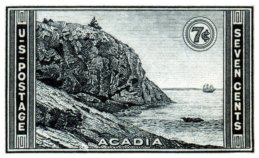 1934 Acadia Park Stamp Painting by Historic Image - Fine Art America