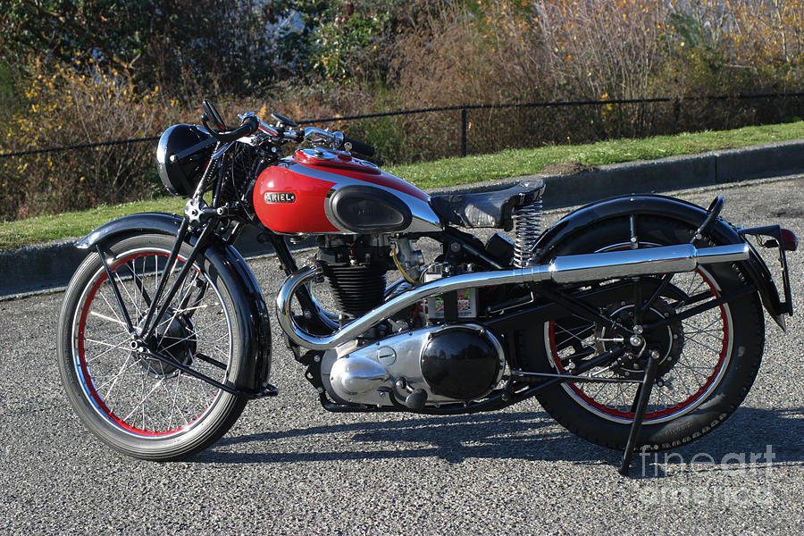 1934 Ariel Motorcycle Full Photograph by Robert Torkomian