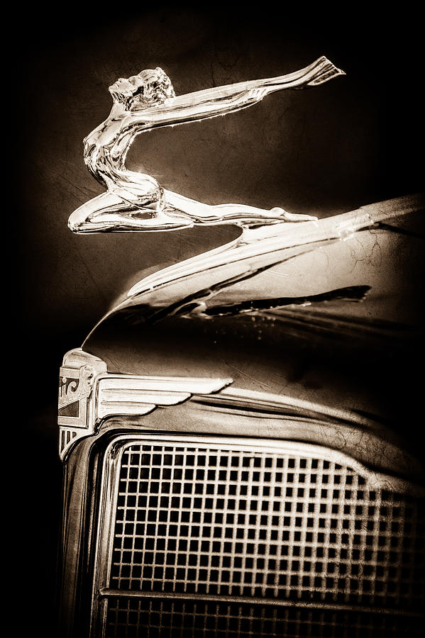 1934 Buick Series 96-C Convertible Coupe Hood Ornament - Emblem -0527s Photograph by Jill Reger