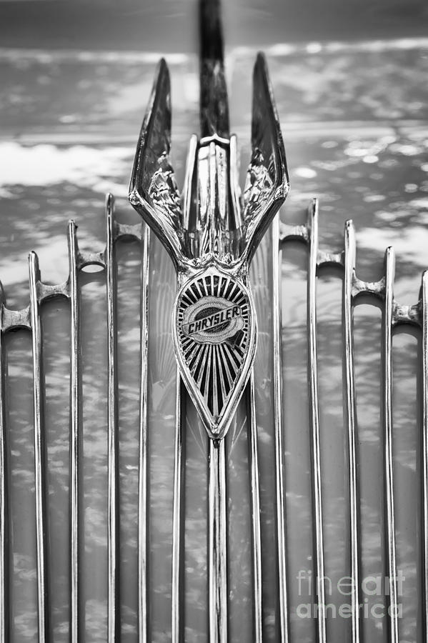 Vintage Photograph - 1934 Chrysler Airflow Hood Ornament by Dennis Hedberg