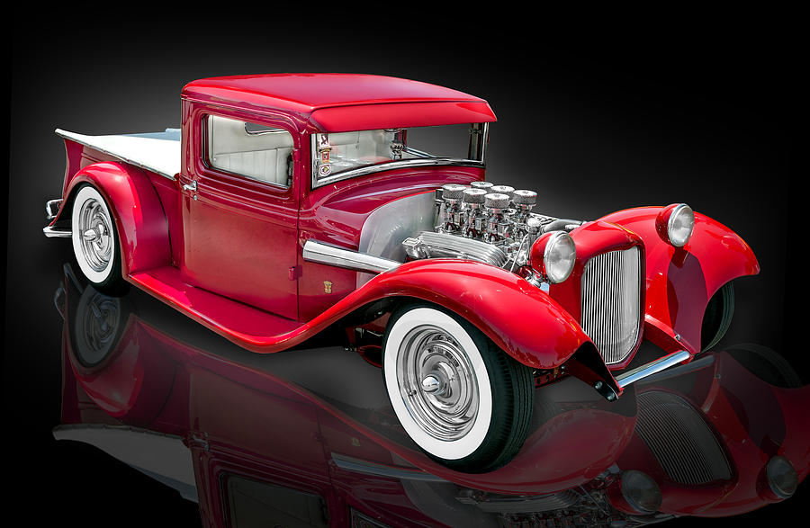 1934 Ford Custom Pickup Hot Rod Photograph by Gary Warnimont