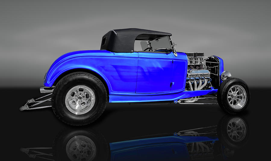 1932 Ford Roadster Convertible Coupe  -  32FDCVRDSTRGRYRFLT0100 Photograph by Frank J Benz