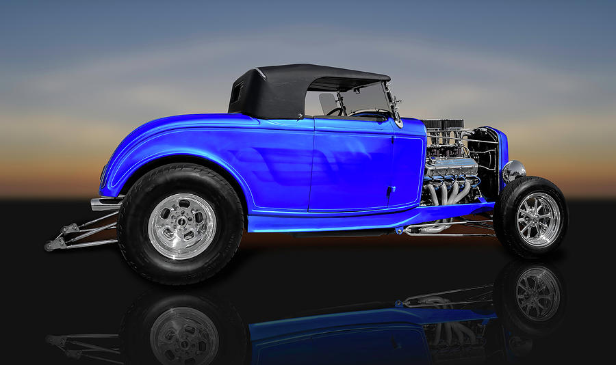 1932 Ford Roadster Convertible Coupe  -  32FDRDSTRRFLCT0100 Photograph by Frank J Benz