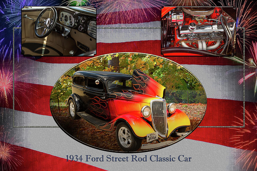 1934 Ford Street Rod Classic Car 5545.01 Photograph by M K Miller