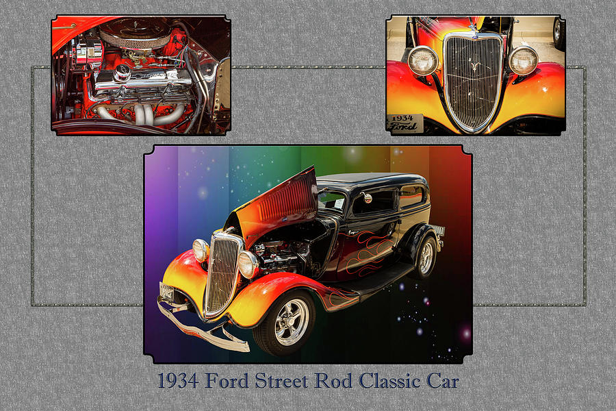 1934 Ford Street Rod Classic Car 5545.02 Photograph by M K Miller