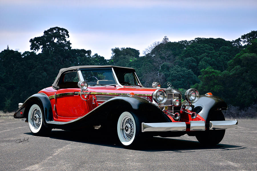 1934 Mercedes Benz 500k Roadster Replica Photograph by Dave Koontz