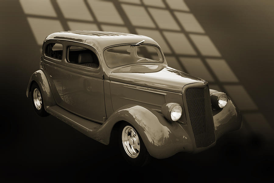 1935 Ford Classic Car Photograph Sepia 7150.01 Photograph by M K Miller