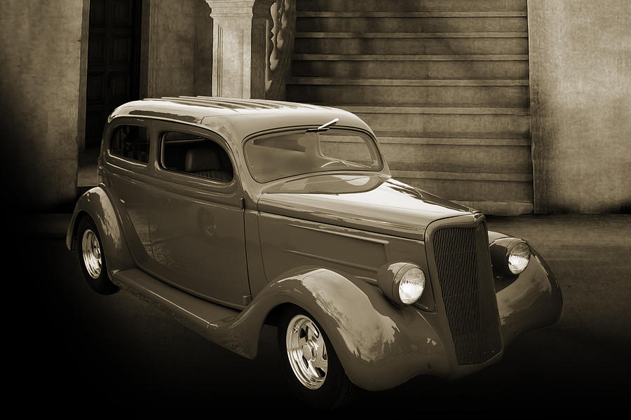 1935 Ford Classic Car Photograph Sepia 7153.01 Photograph by M K Miller