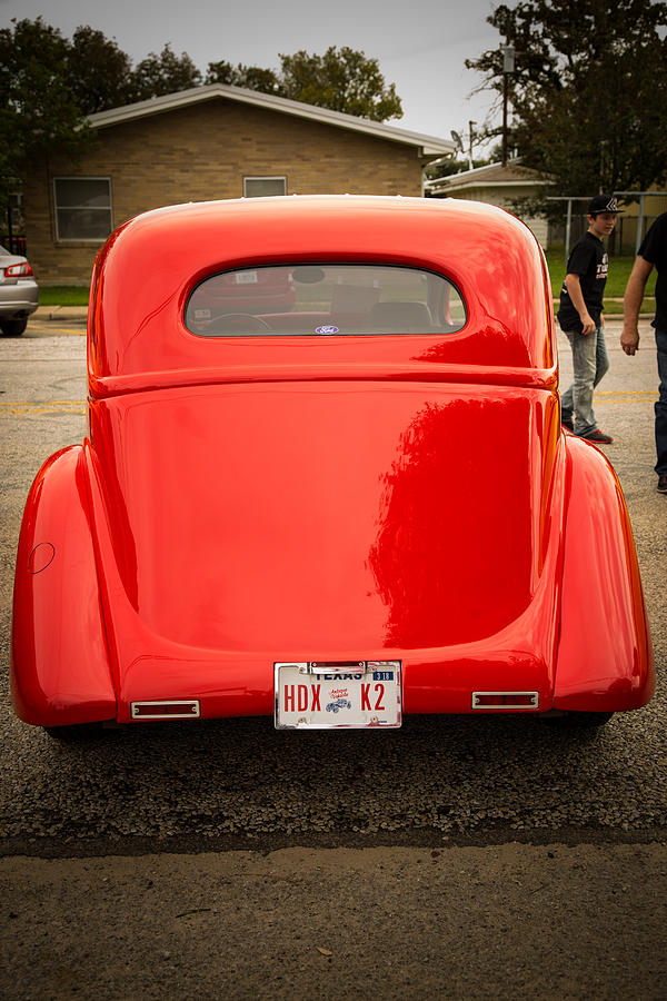 1935 Ford Classic Red Car Photograph 7165.02 Photograph by M K Miller