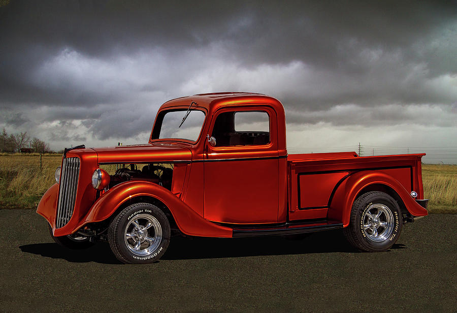 1935 Ford Pick-up Truck On The Road Photograph by Nick Gray