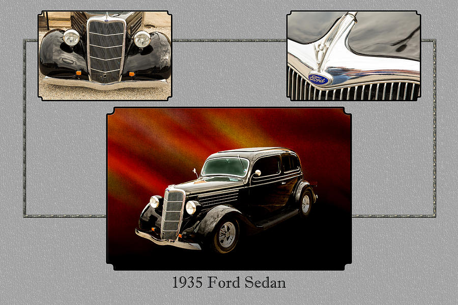 1935 Ford Sedan Vintage Antique Classic Car Art Prints 5031.02 Photograph by M K Miller