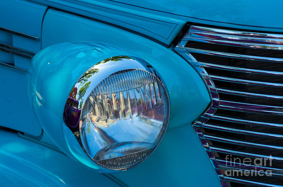 1936 Chevy Coupe Headlight and Grill Photograph by Rick Bures