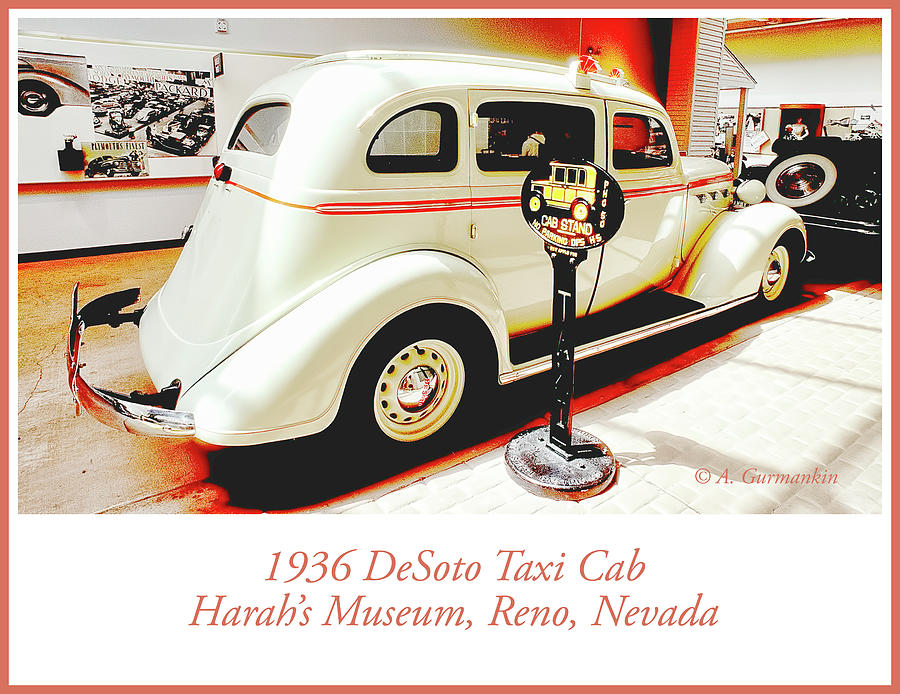 1936 Desoto Taxi Cab Photograph by A Macarthur Gurmankin